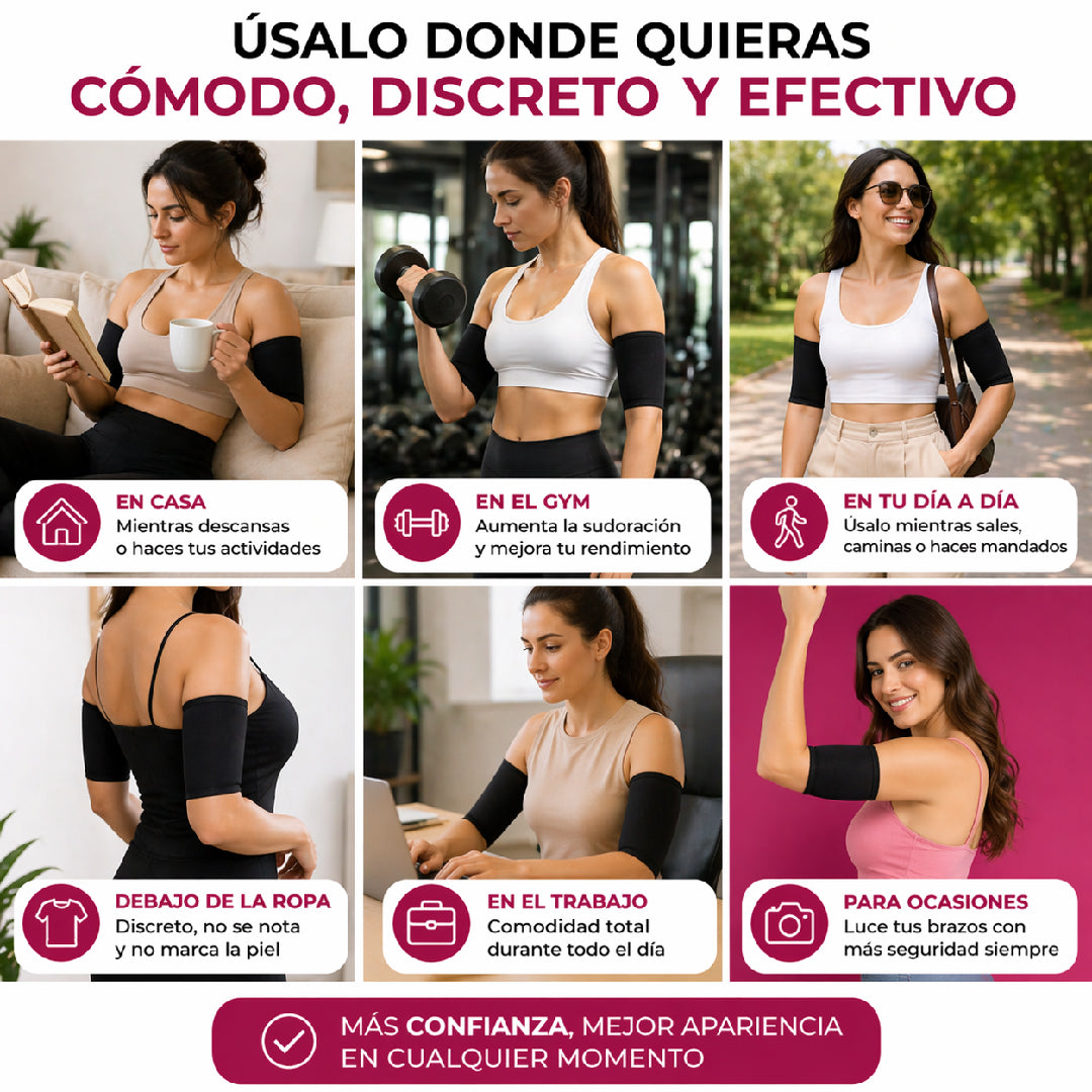 Faja Moldeadora para Brazos x2 | Manga Compresora Ajustable Unisex