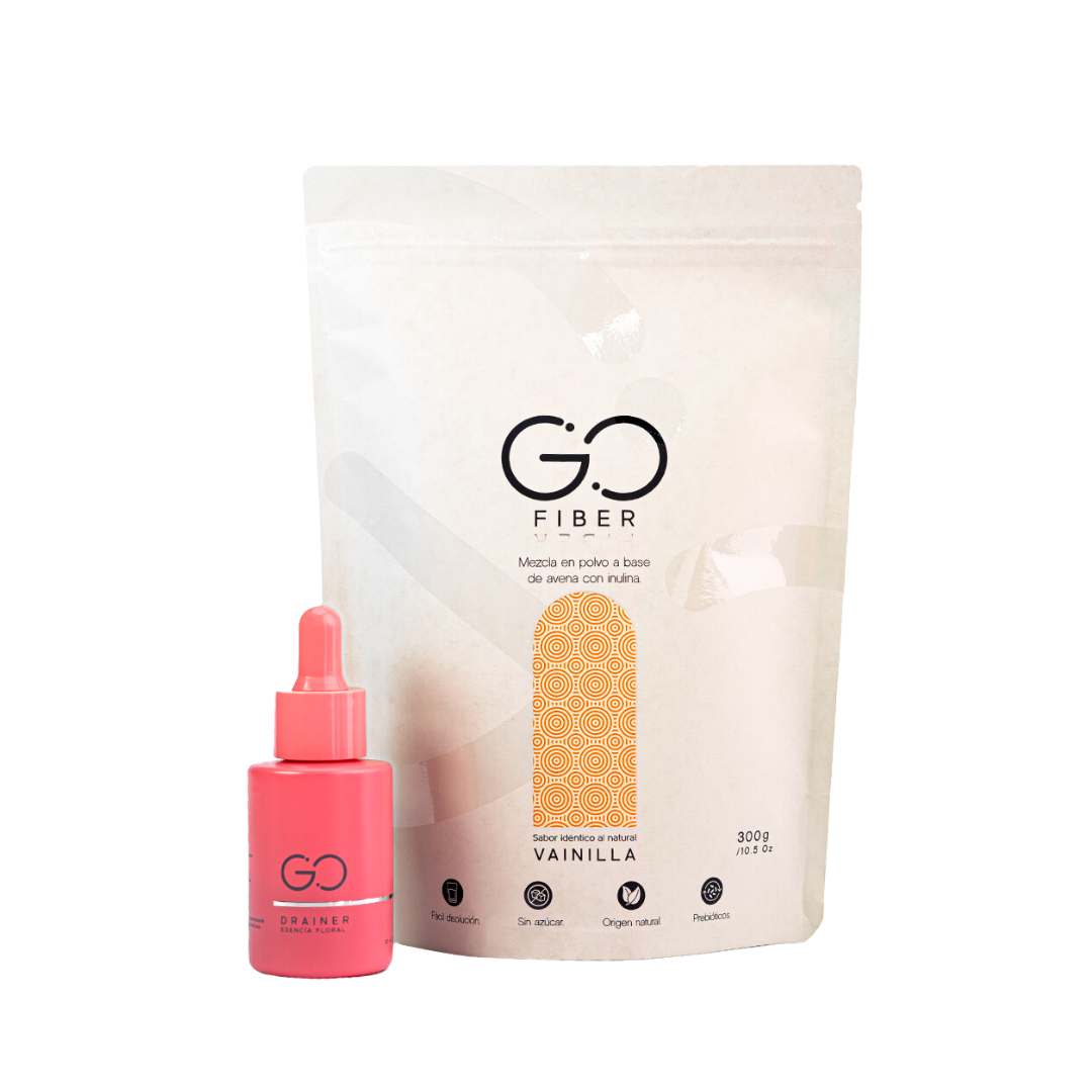 Duo Fibra Go Fiber + Go Drainer Drenador Natural Control Digestivo Bienestar