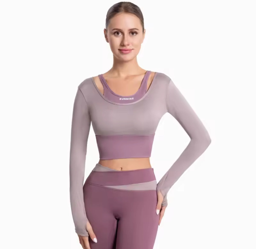 Set Deportivo Mujer 2 Piezas Licra Fitness Gym Yoga Running Conjunto Deportivo