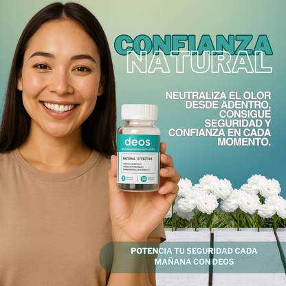 DEOS Cápsulas Desodorantes Naturales 30 Cápsulas Frescura Corporal Interna