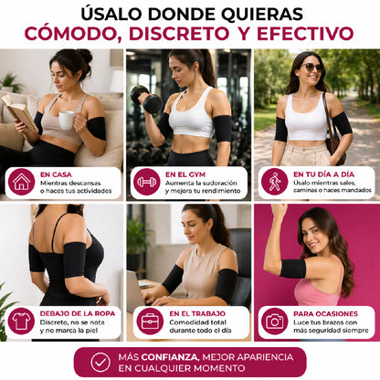 Faja Moldeadora para Brazos x2 | Manga Compresora Ajustable Unisex