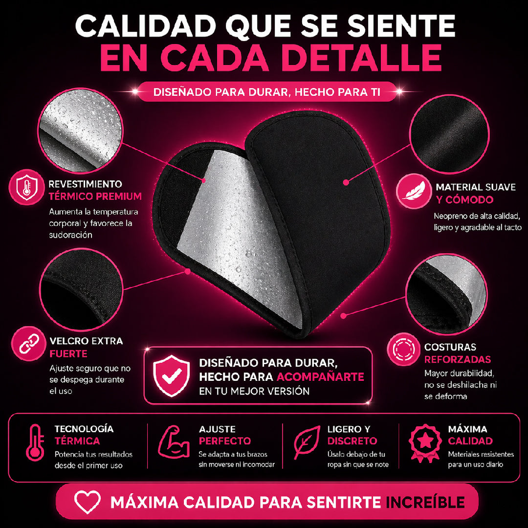 Faja Moldeadora para Brazos x2 | Manga Compresora Ajustable Unisex