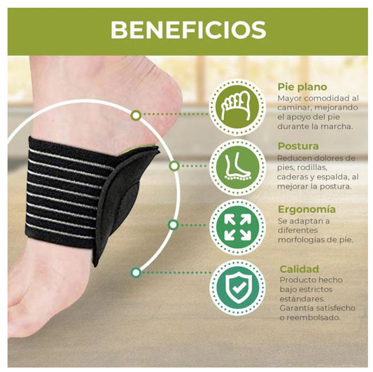 Plantilla Soporte Arco Pie Plano Almohadilla Compresión Fascitis Plantar Unisex