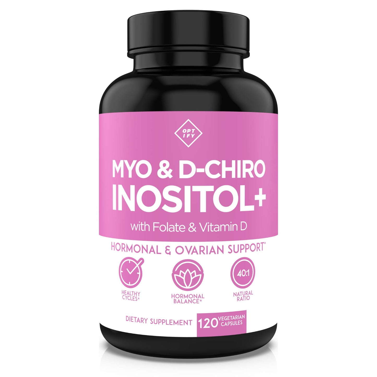 Suplemento Optify Inositol Mio-Inositol con Folato y Vitamina D | 60 Softgels