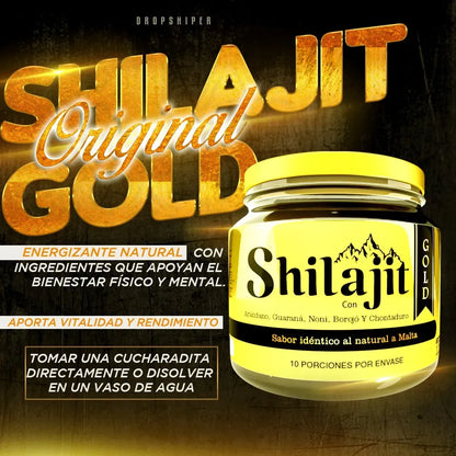 Shilajit Gold Original 125 mL + Sachet Gel Íntimo Sabor Chocolate | Himalayan Organics