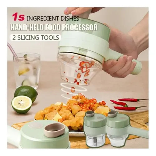 Picatodo Eléctrico Recargable Portátil USB Mini Triturador De Alimentos Cocina