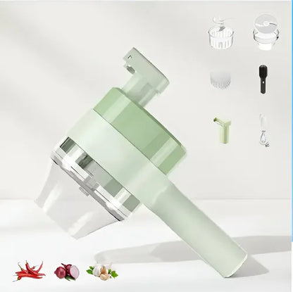 Picatodo Eléctrico Recargable Portátil USB Mini Triturador De Alimentos Cocina