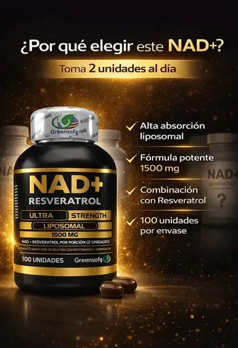 NAD+ RESVERATROL – Ultra Strength Liposomal 1500 mg