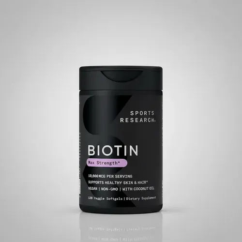 BIOTINABiotina 10000 Mcg Max Strength 120 Cápsulas Vegetales Para Cabello Piel y Uñas