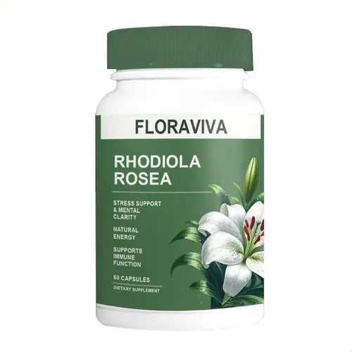 FloraViva Rhodiola Rosea 60 Cápsulas Suplemento Adaptógeno Natural Energía y Bienestar
