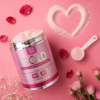 Gold Inositol Fit On 300g Myo Inositol Con Vitamina D3 Ácido Fólico Y Omega 3