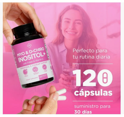 Suplemento Optify Inositol Mio-Inositol con Folato y Vitamina D | 60 Softgels